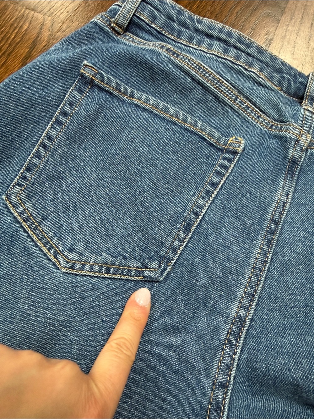 Wild fable jeans Straight-leg with fringe and frayed hems size 12 - Picture 6 of 7
